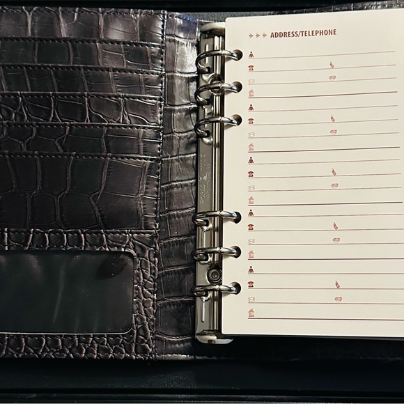 Address book in brown leather look .  Complete with pockets for cards. - Picture 3 of 3